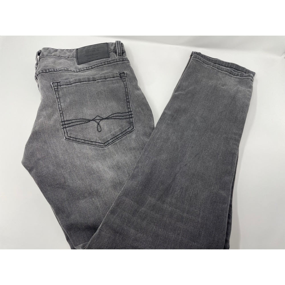 S.Oliver Gray Black Denim Jeans Men 30x32 Slim Straight Faded Wash Casual